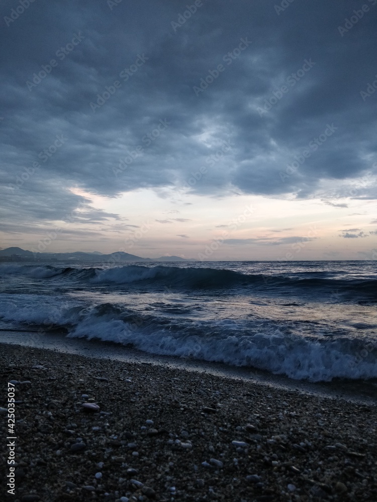 sunset on the beach