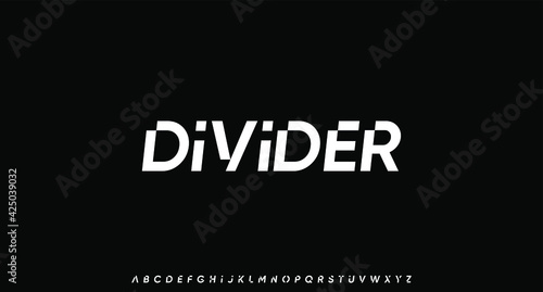 modern, futuristic modern geometric font	