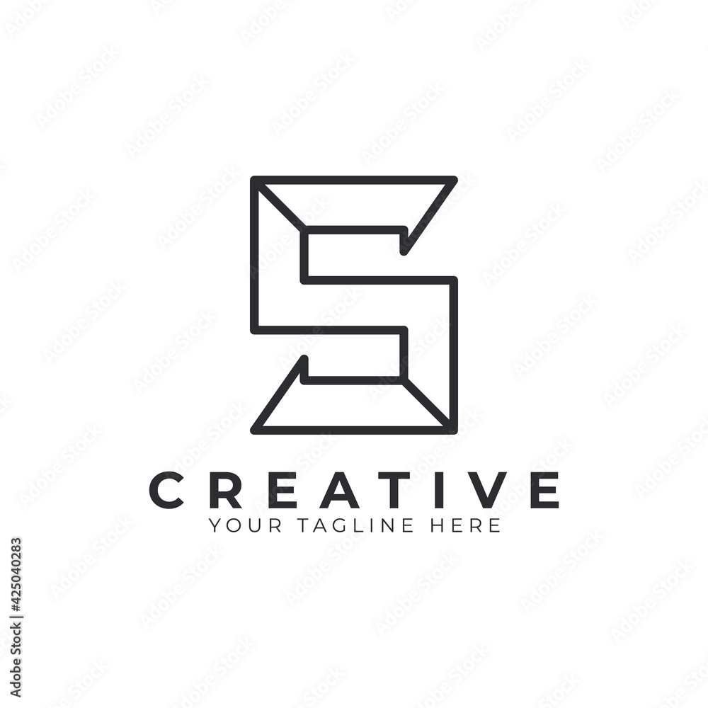 Initial Letter S line logo design. Geometric Line Style. Graphic alphabet symbol. Usable for Business and Branding Logos. Flat Vector Logo Design Ideas Template Element. Eps10 Vector Initial Letter S line logo design. Geometric Line Style. Graphic alphabet symbol. Usable for Business and Branding Logos. Flat Vector Logo Design Ideas Template Element. Eps10 Vector