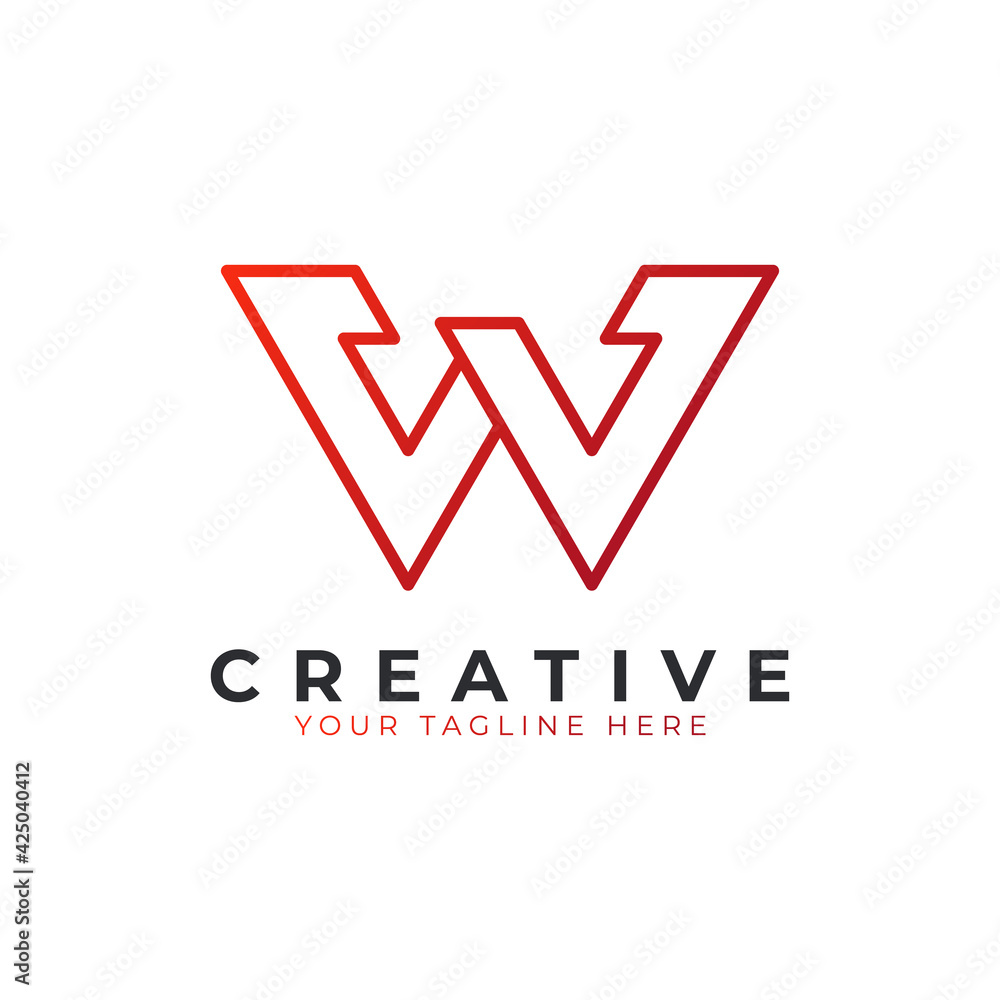Initial Letter W line logo design. Geometric Line Style. Graphic alphabet symbol. Usable for Business and Branding Logos. Flat Vector Logo Design Ideas Template Element. Eps10 Vector Initial Letter W line logo design. Geometric Line Style. Graphic alphabet symbol. Usable for Business and Branding Logos. Flat Vector Logo Design Ideas Template Element. Eps10 Vector