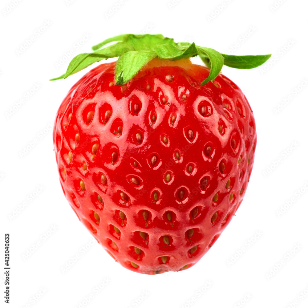 Studio macro shot of Fresh strawberry isolated on white background Studio macro shot of Fresh strawberry isolated on white background