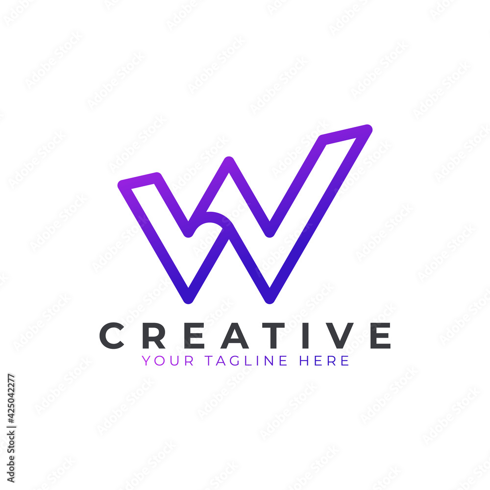 Initial Letter W line logo design. Geometric Line Style. Graphic alphabet symbol. Usable for Business and Branding Logos. Flat Vector Logo Design Ideas Template Element. Eps10 Vector Initial Letter W line logo design. Geometric Line Style. Graphic alphabet symbol. Usable for Business and Branding Logos. Flat Vector Logo Design Ideas Template Element. Eps10 Vector