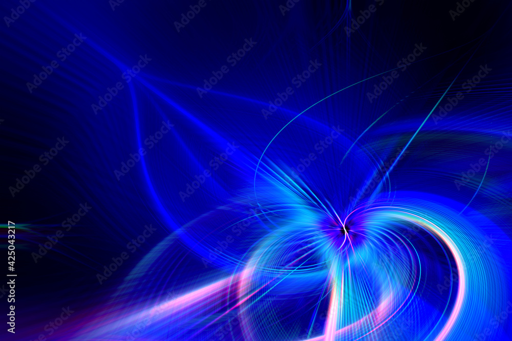 3D illustration or 3D rendering. Abstract shapes with lights. Oriental meditation concept. 3D illustration or 3D rendering. Abstract shapes with lights. Oriental meditation concept.