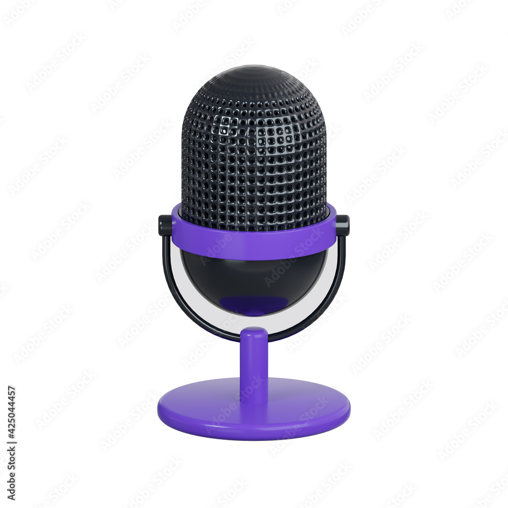3d render of Retro Microphone. 3d render of Retro Microphone.