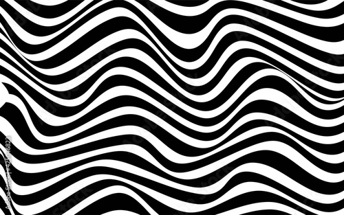 abstract black and white wave background design