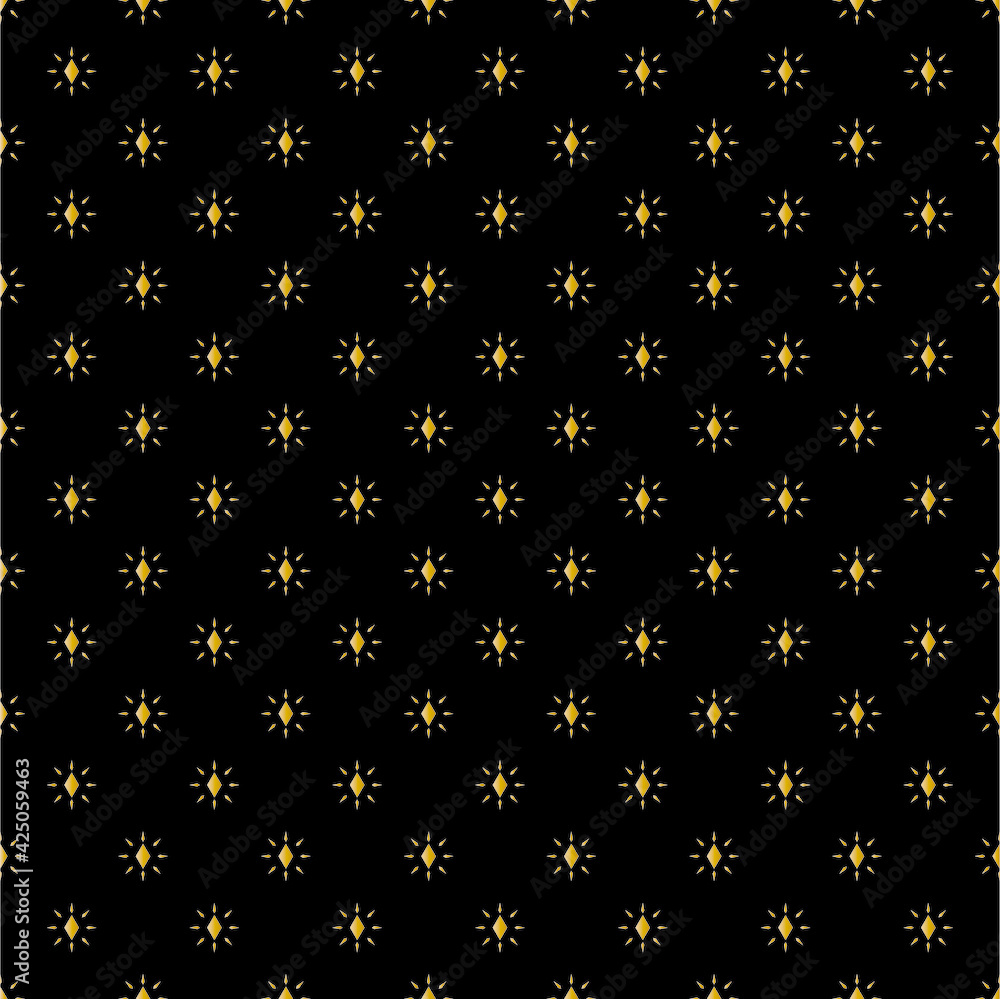 Geometric of diamonds pattern. Design grid gold on black background. Design print for illustration, texture, wallpaper, background.