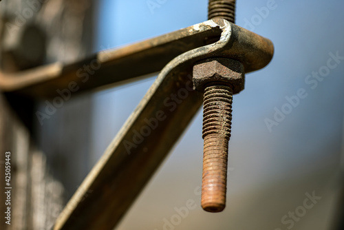 Canvas Print rusty bolt and nut, nacka, sverige, sweden, stockholm