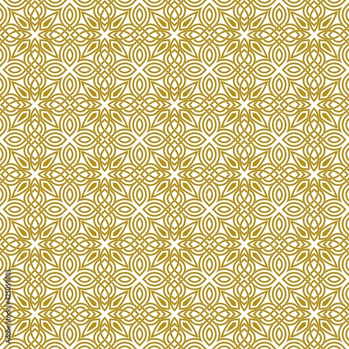 Geometric of repeat of nails pattern. Design classic style gold on white background. Design print for illustration, texture, wallpaper, background.