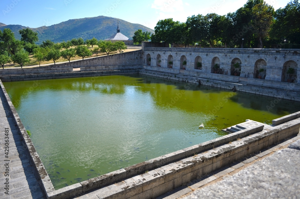 The area next to the El Escorial Palace, Spain