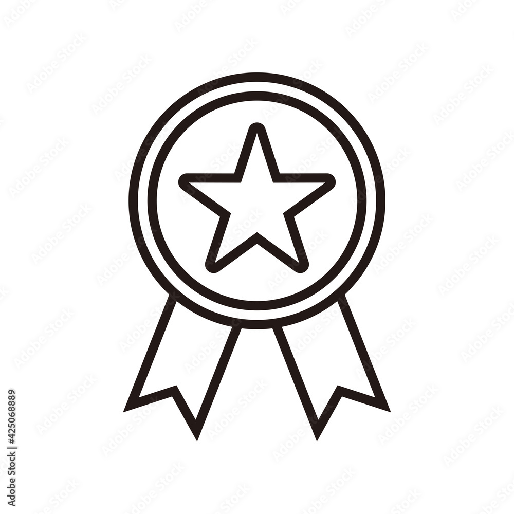 Award medal icon vector illustration