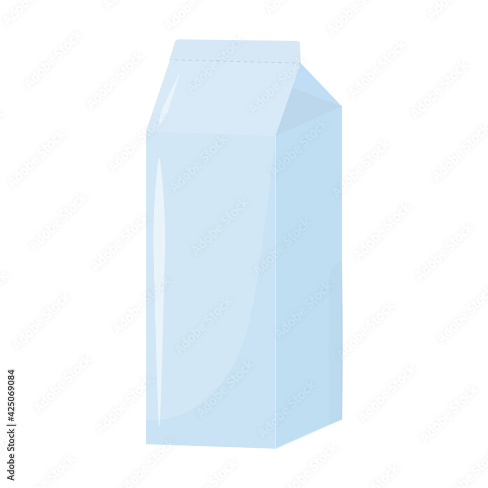 vector image of a cardboard milk carton isolated on a white background vector image of a cardboard milk carton isolated on a white background