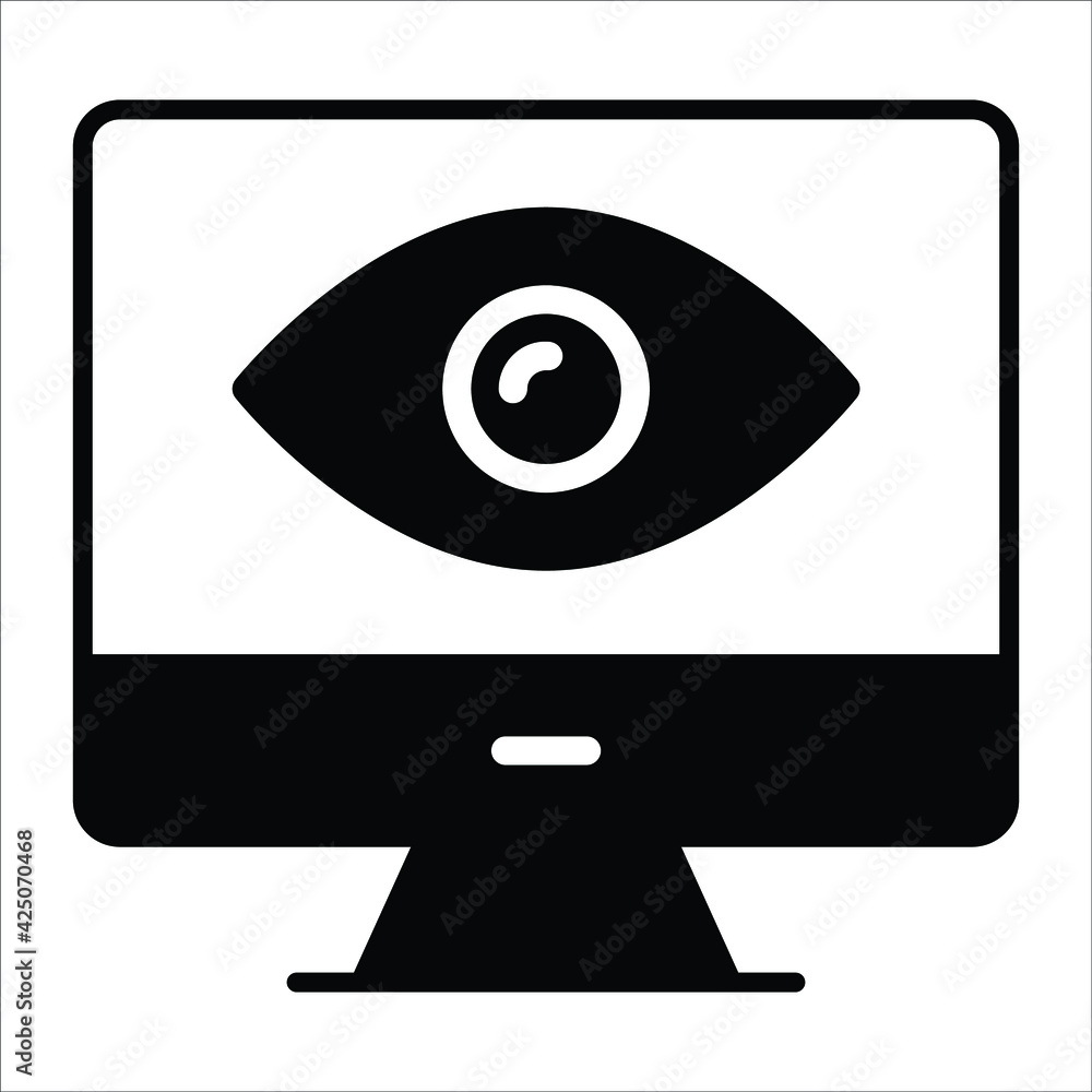 display vision black filled icon modern illustration display vision black filled icon modern illustration