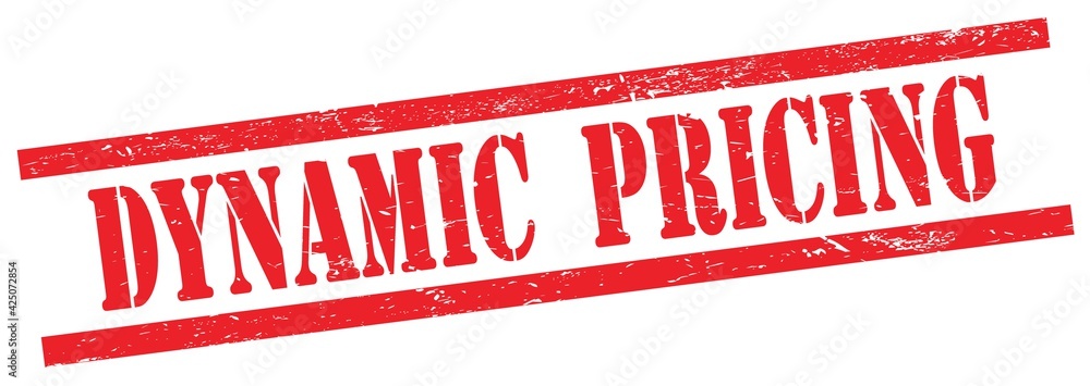 DYNAMIC PRICING text on red grungy rectangle stamp. DYNAMIC PRICING text on red grungy rectangle stamp.