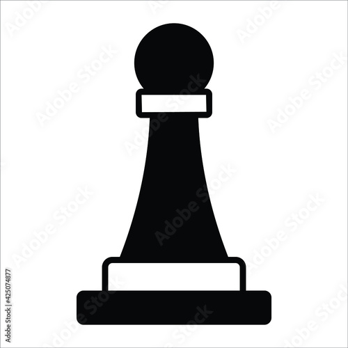 strategy black filled icon modern illustration