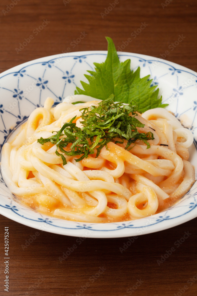明太子クリームうどん 明太子クリームうどん