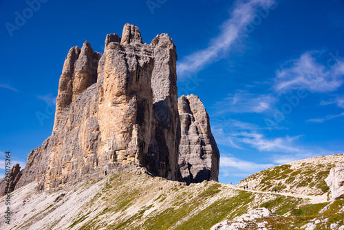 Tre cime di Lavaredo mountain peaks in Italy, a famous travel destination in Dolomite mountains © Maresol