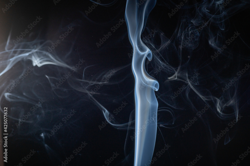 Fototapeta premium smoke on black background