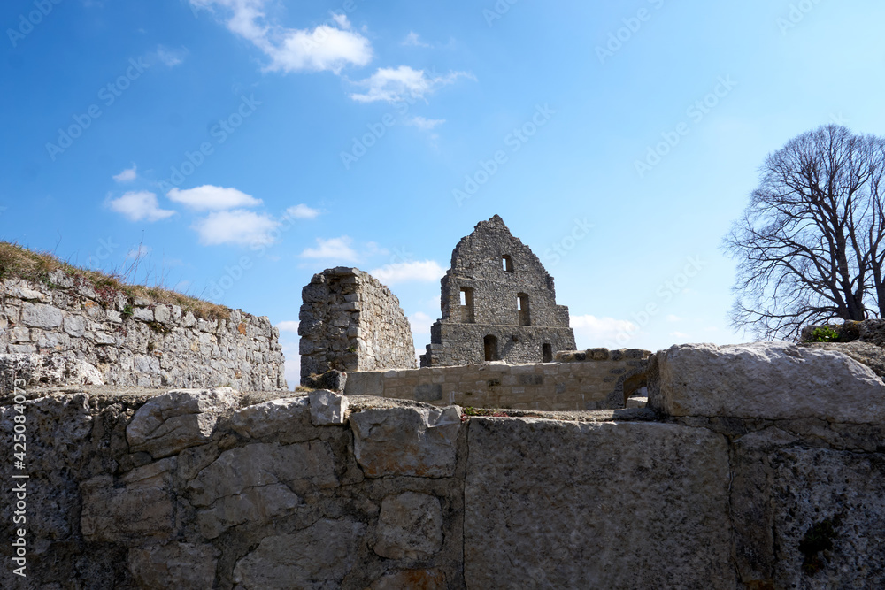 burg hohenurach castle ruins in bad urach on the swabian alb in baden-wuerttemberg, germany burg hohenurach castle ruins in bad urach on the swabian alb in baden-wuerttemberg, germany