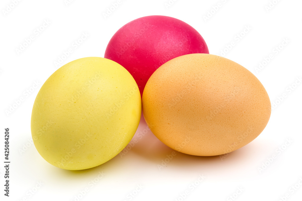 Colorful easter eggs, isolated on white background Colorful easter eggs, isolated on white background