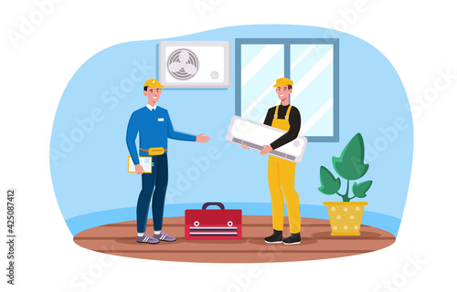 Installing, service and repair of air conditioners