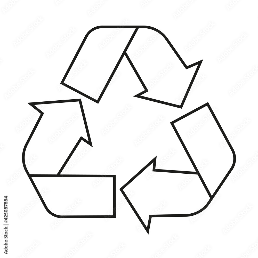 Recycling icon, reuse symbol, garbage reduction and recycling increase. Redesigned with green colors, useful for infographics and labels. Isolated on white background. Vector Recycling icon, reuse symbol, garbage reduction and recycling increase. Redesigned with green colors, useful for infographics and labels. Isolated on white background. Vector