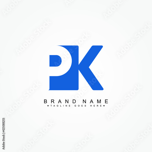 Initial Letter PK Logo - Simple Business Logo