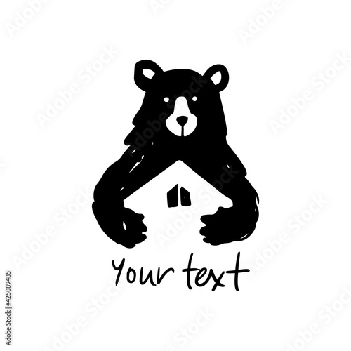 Logo with a picture of a bear. 