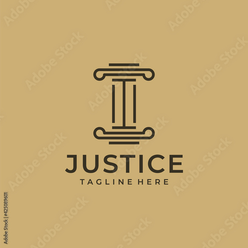 Justice law firm logo vector design inpiration