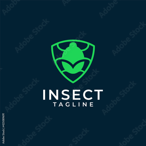 Insect animal logo design vector graphics inspiration