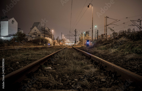 Railway in industrial zone Bratislava/Slovakia
