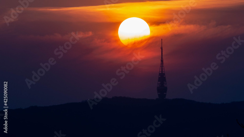 Photography Tower on sunset - Kamzik/Bratislava