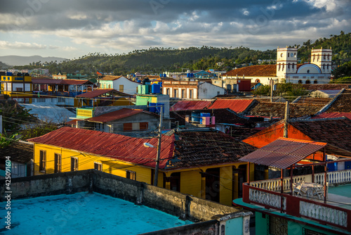 Tableau sur toile View over the oldest city in Cuba, Baracoa