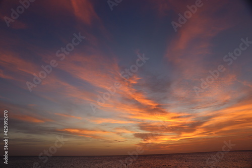 sunset over the sea by Wladimir Borges 