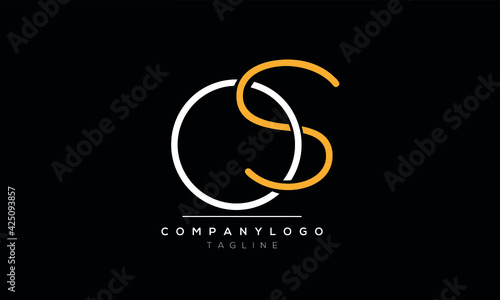 Abstract Letter Initial OS SO O S Vector Logo Design Template