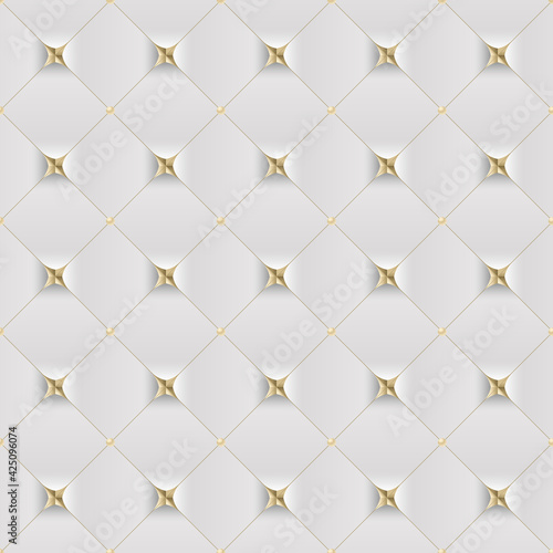 nahtlos Polster, Hintergrund, Tapete, Fliesen, Muster - weiß goldene Couch, Sofa