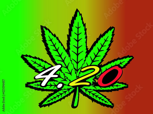 Marihuana, vector modificable sin que pierda la calidad al momento de imprimir, al igual se puede mandar a corte. 