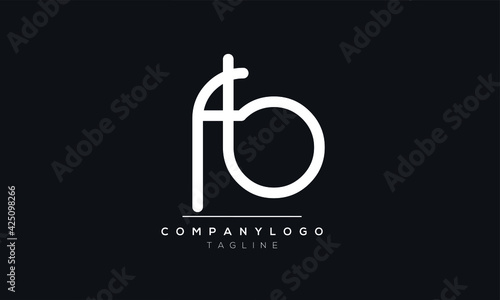 Abstract Letter Initial FB BF Vector Logo Design Template
