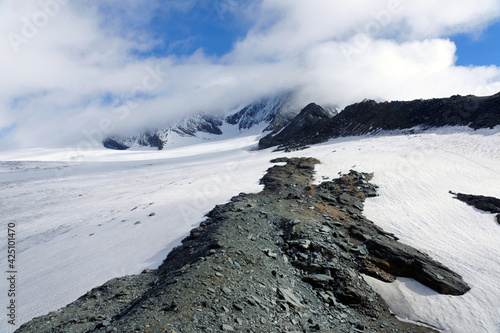 Summer landscape of Teischnitz Glacier, Grossglockner, Austria, Europe photo