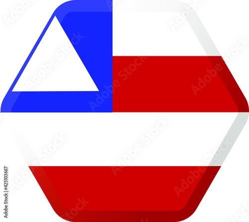Flag of Bahia hexagonal icon with smoothed corners, shadows and lights Free Download Flag of Bahia hexagonal icon with smoothed corners, shadows and lights - GFXLoad