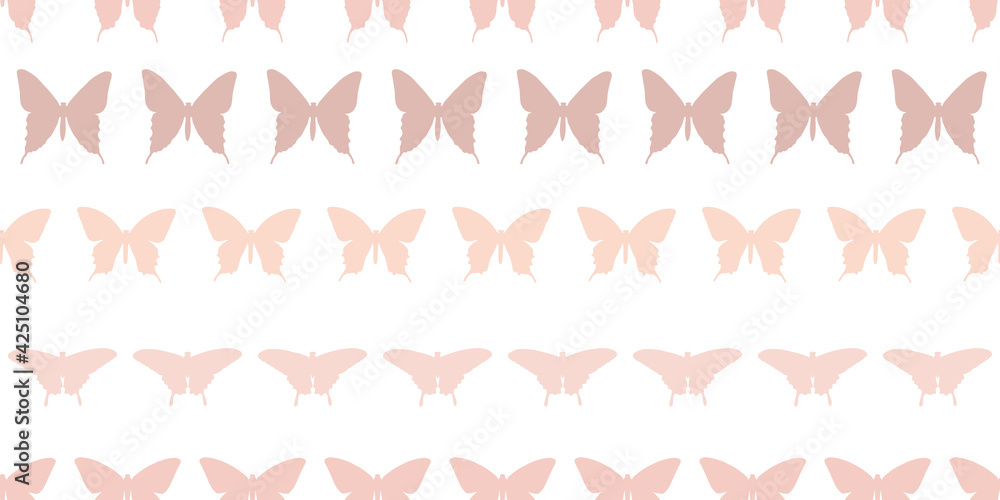 Butterfly silhouette seamless vector pattern background Butterfly silhouette seamless vector pattern background