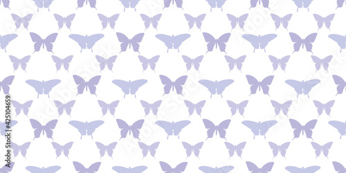 Butterfly silhouette seamless vector pattern background