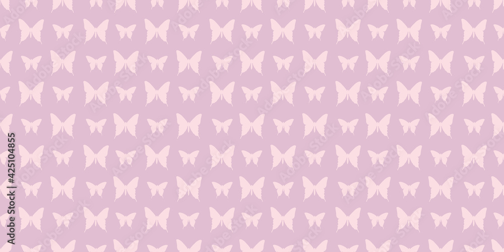Butterfly silhouette seamless vector pattern background Butterfly silhouette seamless vector pattern background