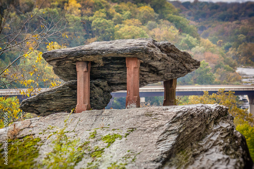 Jefferson Rock at Harpers Ferry, West Virginia photo