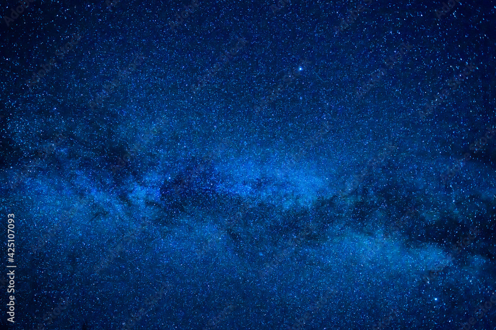 Obraz premium Dark blue night sky with many stars, cosmos milky way background