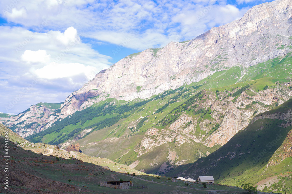 High-altitude valley of Bezengi in the Kabardino-Balkar Republic