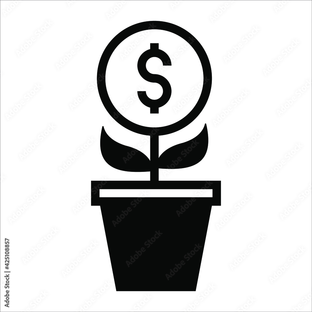 investment black filled vector icon isolated investment black filled vector icon isolated