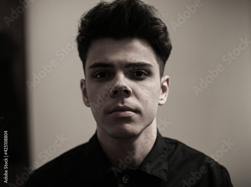 Portrait of young man ( Black and White ) © Ceban