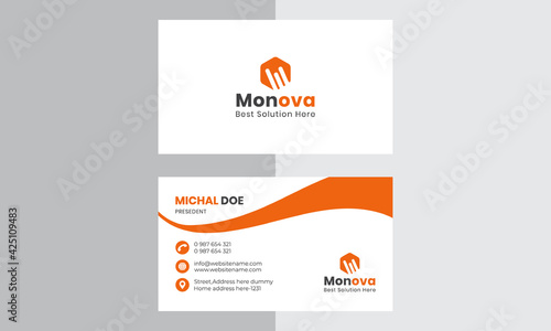 Vector creative business cards Print Template Clean Flat Design