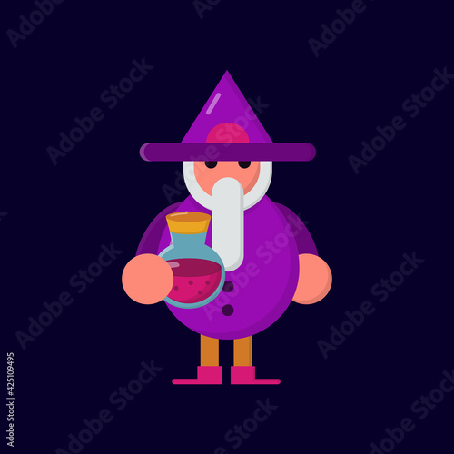 Wizard potion item shop character Icon, Logo, and illustration