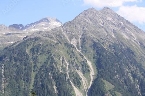 Vistas del valle y de las cataratas de Krimml. Austria.